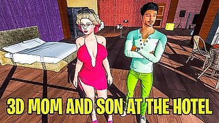 3D stepMom And stepSon At The Motor hotel Room